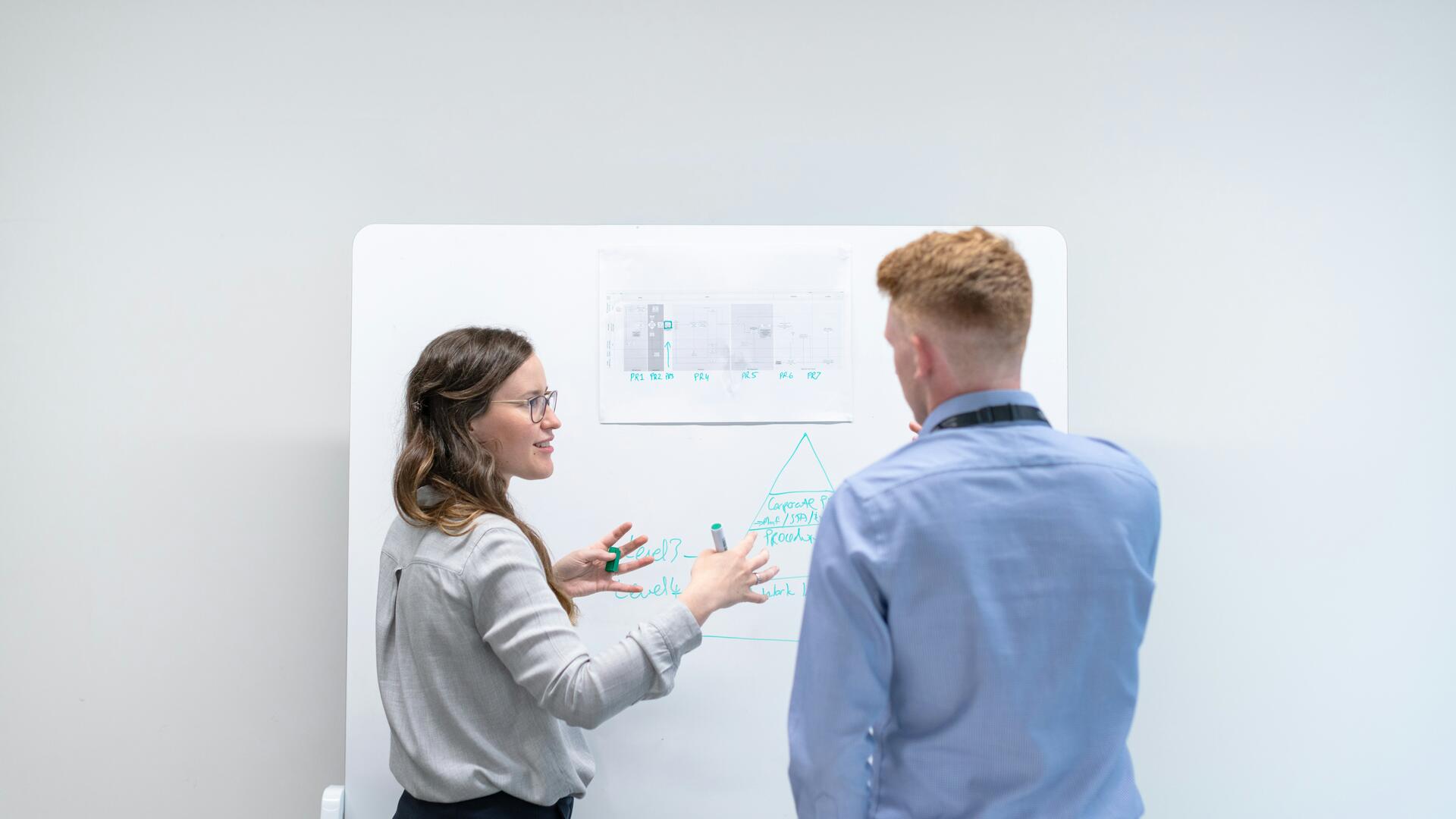 Professional consultants presenting data analysis