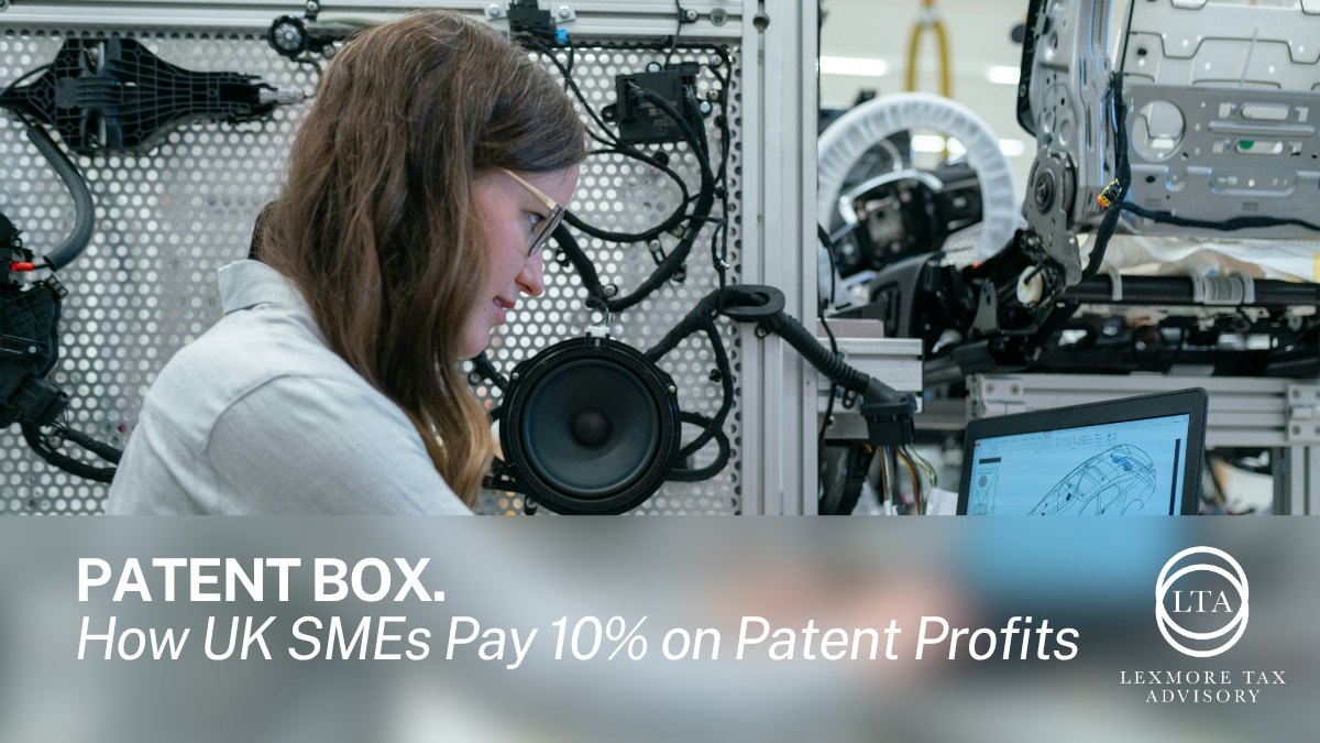 Engineer working on a patented automotive component, an example of the kind of UK SME that could benefit from the Patent Box 10% Corporation Tax rate.